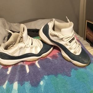 Air Jordan 11 Retro Low Navy Snakeskin Used Condition But Still in Great Conditi
